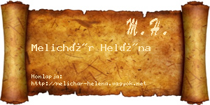 Melichár Heléna névjegykártya